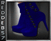 Cobalt Button Ankle Boot