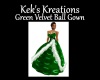 Green Velvet Ball Gown