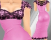 pink & lace wiggle dress