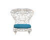 White & Turquoise Chair
