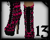 13 Floral Boot Pink