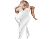 3942 white pants suit
