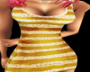 ~Gold Stripe Dress~