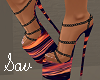 Red/Gold/Blk Heels