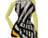 blk n yellow dress