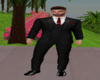 Black 3 pc. red tie