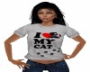 "I LOVE MY CAT"  T-SHIRT