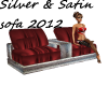 New Silver & Satin Sofa