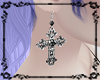 å¤ cross earrings black