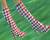 Red Gingham Boots