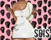 Knit Cold Shoulder White