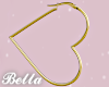 Gold Heart Hoops