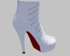 White Studded Ankle Boot