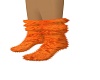 fluffy cosy socks orange