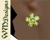 WM Peridot Flower Earngs