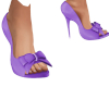 Pretty Purple Bow Heels