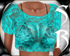 LACE TOP TEAL
