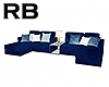 Blue Bow Couch