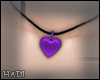 !H! Purple Heart Necklac