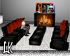 [LK] Black and red couch
