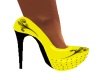 Yellow with Black  pumps