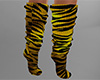Yellow Tiger Stripe Socks Tall (F)