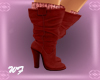 Red Suede Boot and Sock 