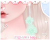 [T] Pompom earrings Mint