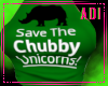 Chubby Unicorn - Green