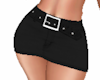 Black buckle mini skirt