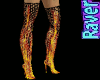 ! Flameing Fishnet Boots