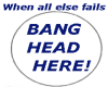 BANG HEAD HERE!