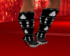 Boots spiked black silve