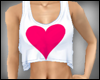 *Pink Heart Cropped Tee*
