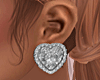 E* Heart Diamond Earring