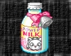 Cute kitty with milk