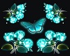 Teal Butterfly Art