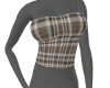 beige plaid tube top
