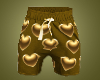 Gold Heart Shorts