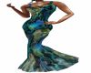 AO~PEACOCK FRENZY GOWN~ 