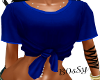 B0sSy Knotted BLUE TOP