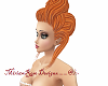 Sunset red hair up do