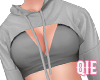 Grey Hoodie Crop