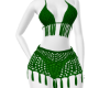 GREEN CROCHET BIKIN L