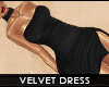 ! velvet dress black