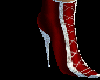 red and silver boots