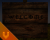 Beat Up Welcome Sign