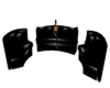 Black pvc Sofa Set