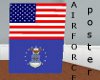  USA&USAF flag poster