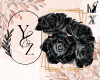 LY Glitter Black Rose